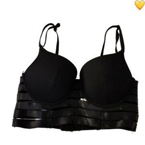 French Affair Black Bra Size 34B